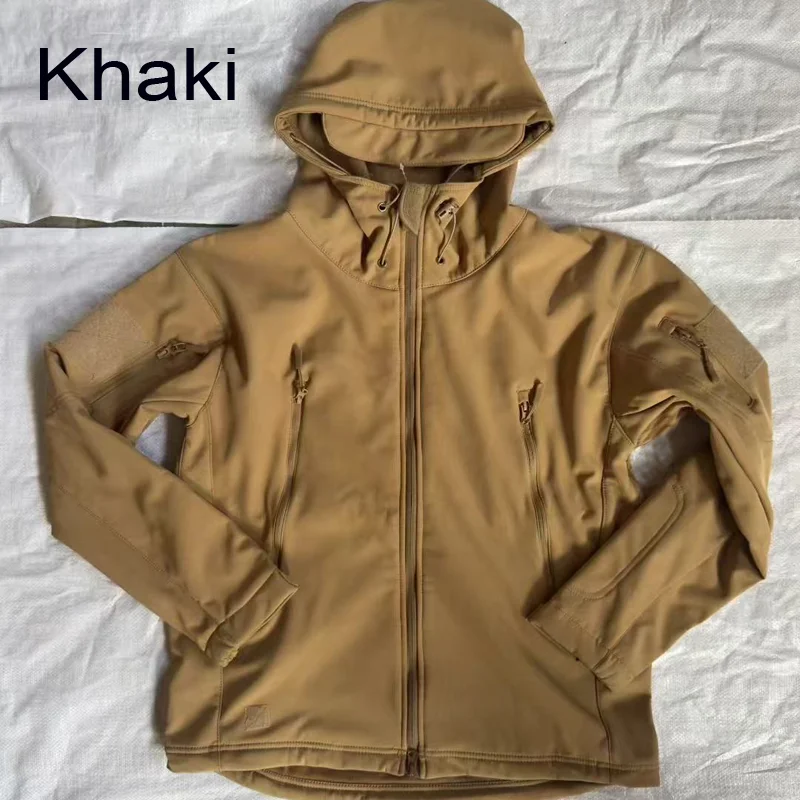 Men's Winter Autumn Softshell Fleece Jackets Windproof Outdoor Fishing Hiking Hunting Thermal Camping Cargo Coats Warm M-5XL