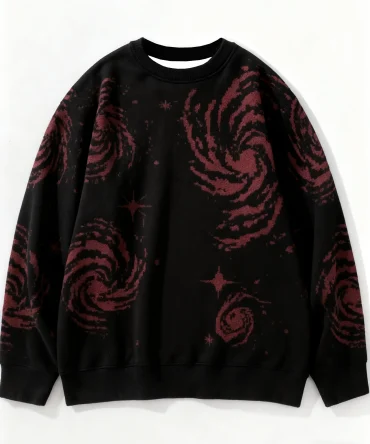 Mens Autumn Winter Starry Sky Print Hoodie with Round Neck Comfortable Casual Pullover Soft Warm Streetwear Cozy Sweatshirt