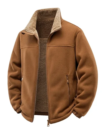 Winter Hunting Fleece Jacket Men Warm Polar Outdoor Hoodie Jacket Multi-Pocket Casual Full Zip Sport Hiking Coat