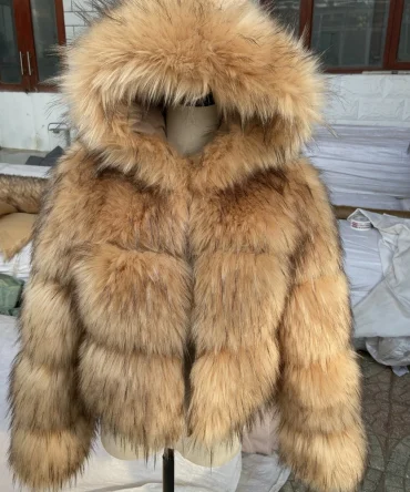 HOOOFUR Faux Fur Coat Silver Fox Women's Jacket Winter Fashion Warm Thick Fox Leather Brown Especially Fake Fur Cold Coat