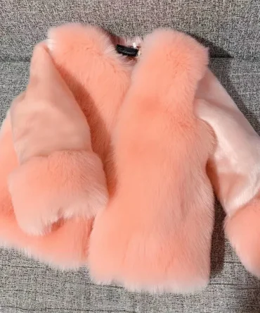 Baby Girl Winter Jacket Faux Fur Thick Infant Toddler Teen Warm Xmas Fur Coat Baby Princess Outwear Snow Coat Girl Clothes 1-14Y